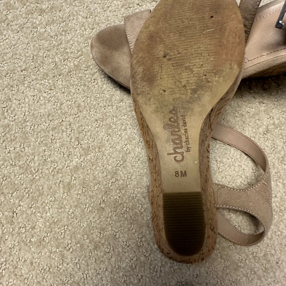 Nude micro suede espadrille wedge - Picture 3 of 5